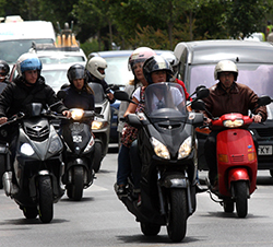 Motos circulando