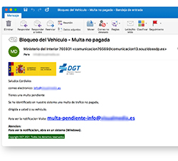 Multa falsa
